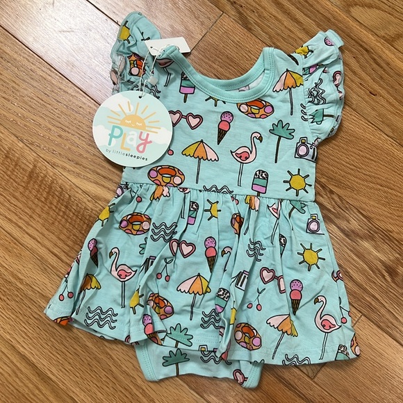 Pool Party Twirl Dress Little Sleepies Size 3-6m NEW WITH TAG - Picture 1 of 3